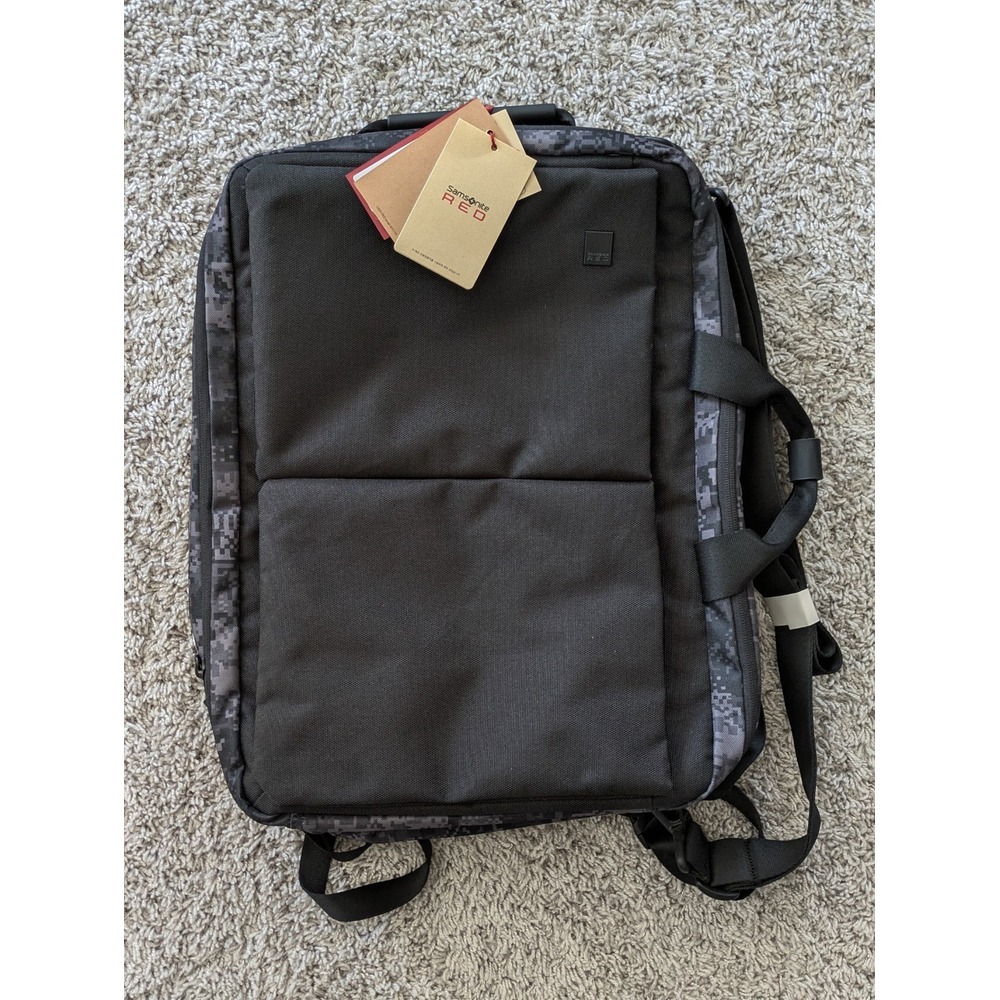 SAMSONITE RED Men's 3-WAY Backpack Black‎ Gray Pixel Camo Laptop Bag